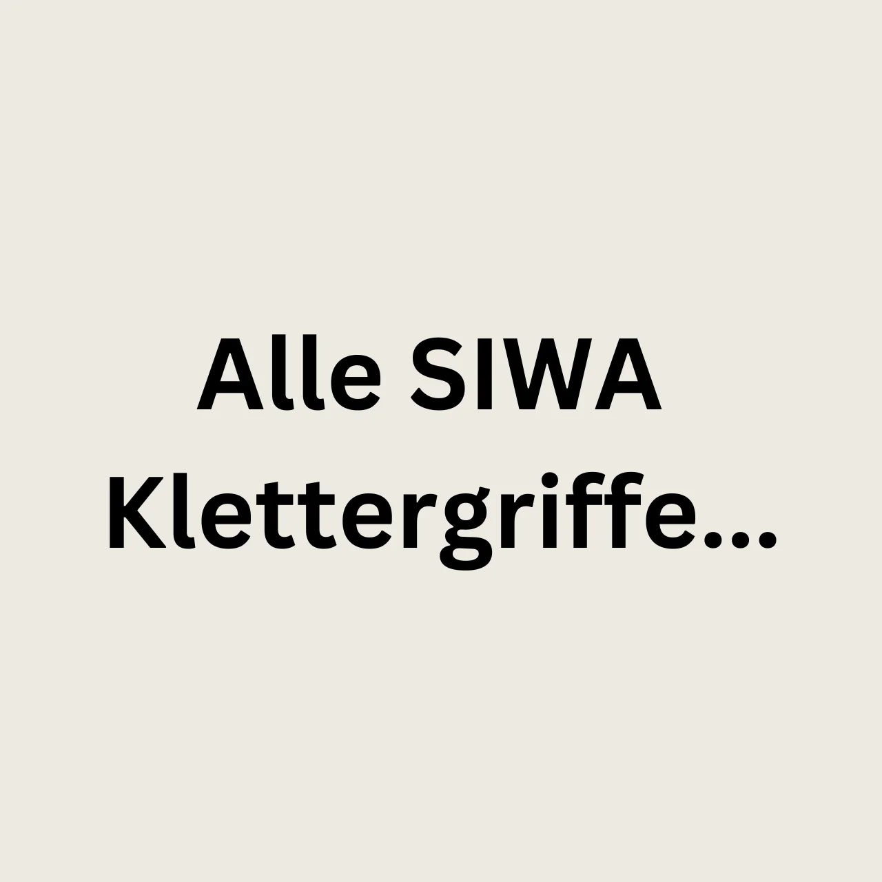Klettergriffe